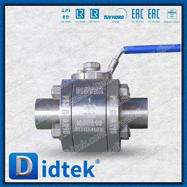 F53 Super Duplex Resist Corrosion Seawater SW Forged Floating Ball Valve